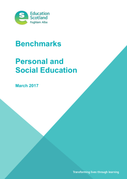 Benchmarks Personal and Social Education