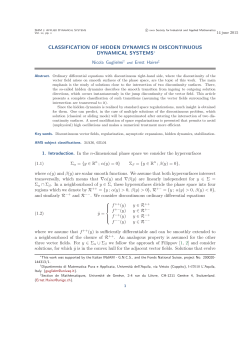 Classification of hidden dynamics in discontinuous dynamical systems