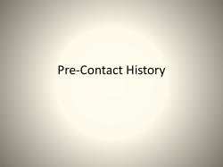 Pre-Contact History