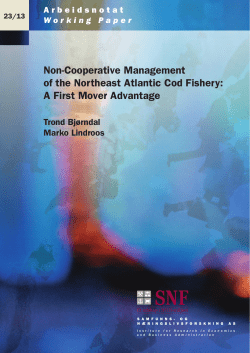 Non-Cooperative Management of the Northeast