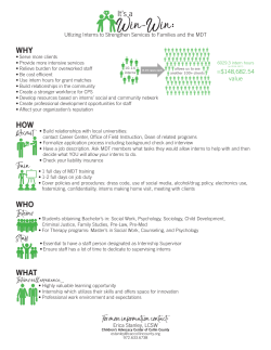 It`s a Win-Win: Utilizing Interns to Strengthen Services to Families
