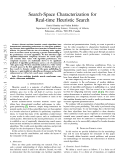 Search-Space Characterization for Real-time Heuristic Search