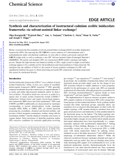 Chemical Science EDGE ARTICLE