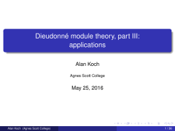 Dieudonné module theory, part III: applications