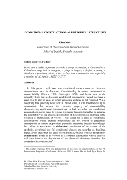 CONDITIONAL CONSTRUCTIONS AS RHETORICAL