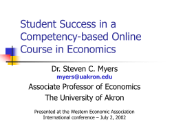 Foundations of Economic Analysis &ndash; An Online Course