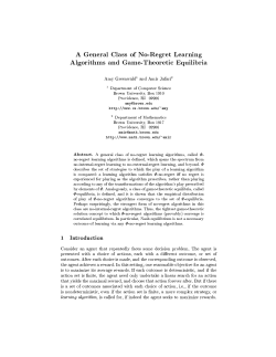 A General Class of No-Regret Learning Algorithms and