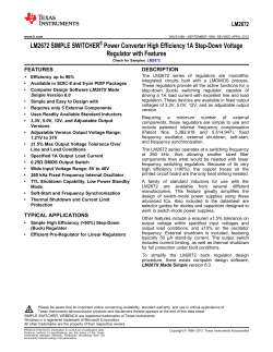 LM2672 SIMPLE SWITCHER 6.5V to 40V 1A 260kHz Step Down