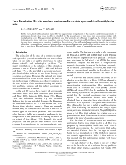 Local linearization filters for non-linear continuous