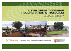 Developing Township Regeneration Strategies