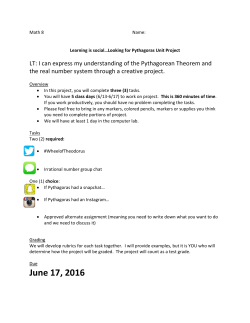 If Pythagoras had Snapchat &hellip;. For this assignment you are to