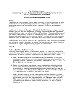 Joint Council Alcohol and Risk Policy - Ohio Union