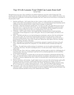 Top 10 Life Lessons Your Child Can Learn from Golf By Bae Fields