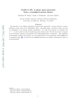 GenEvA (II): A phase space generator from a reweighted parton