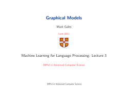Graphical Models - Cambridge Computer Lab