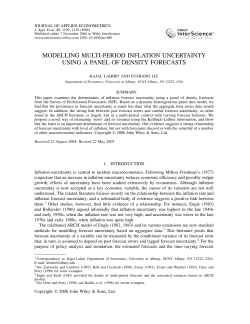 Modelling multi-period inflation uncertainty using a panel of density