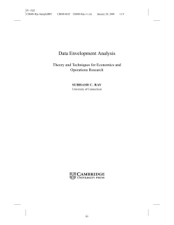 Data Envelopment Analysis