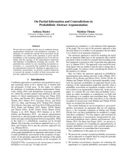 On Partial Information and Contradictions in Probabilistic Abstract