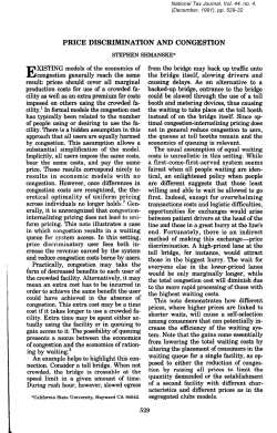 price discrimination and congestion