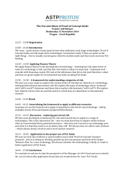 The Use and Abuse of Proof-of-Concept funds - ASTP