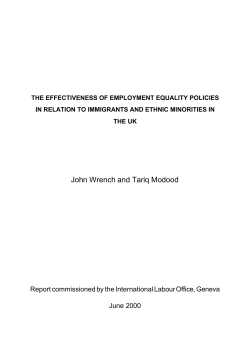 The effectiveness of employment equality policies in