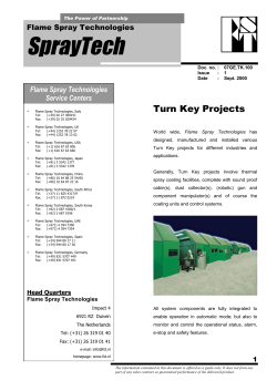 Generally, Turn Key projects involve thermal spray