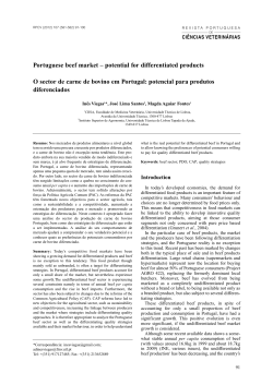 Portuguese beef market - Faculdade de Medicina Veterin&aacute;ria