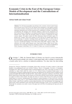 Economic Crisis in the East of the European Union: Models of