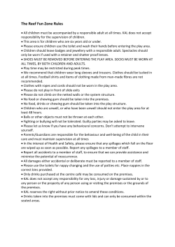 The Reef Fun Zone Rules - Huddersfield Leisure Centre