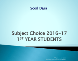 Scoil Dara Subject Choice 2017-18
