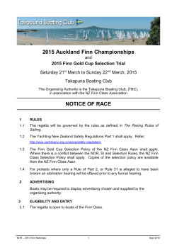 APPENDIX K - Takapuna Boating Club