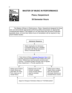 The Master Of Music In Performance, Piano, Harpsichord
