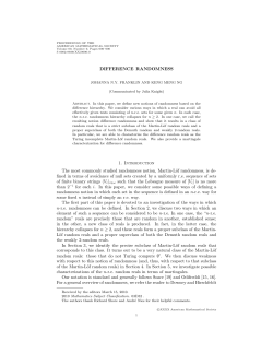 DIFFERENCE RANDOMNESS 1. Introduction The most commonly