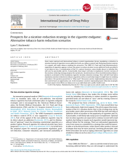 Prospects for a nicotine-reduction strategy in the cigarette