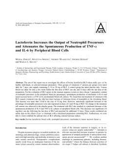Lactoferrin Increases the Output of Neutrophil Precursors and