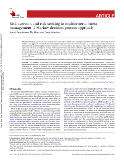 Risk aversion and risk seeking in multicriteria forest management: a