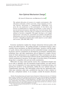 Non-Optimal Mechanism Design