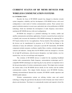 current status of rf mems devices for wireless