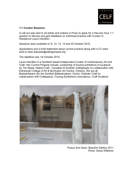 1:1 Curator Sessions