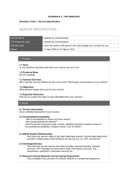 schedule 2 - the services