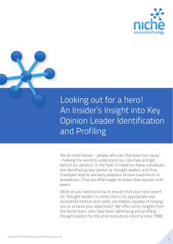 An Insider`s Insight into Key Opinion Leader Identification and Profiling