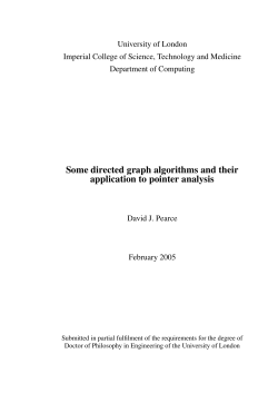 Some directed graph algorithms and their application to pointer