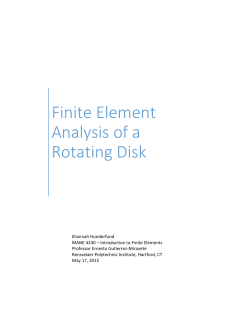 Finite Element Analysis of a Rotating Disk