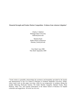 Financial Strength and Product Market Competition: Evidence from