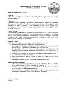 Approval Criteria - City of Roseburg