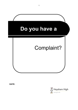 Complaints procedure - Heysham High School