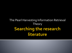 Searching the research literature