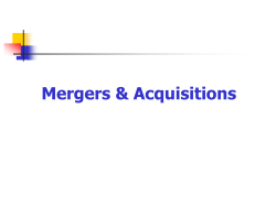 Dubious Reasons for Mergers Diversification - AUEB e