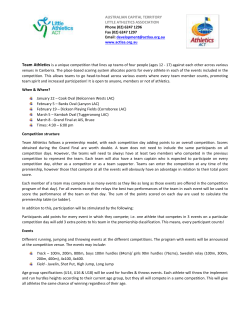 Team Athletics is a unique competition that lines up teams of four