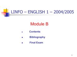 Module B - English as a Global Language